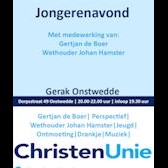 Jongerenavond ChristenUnie posterklein