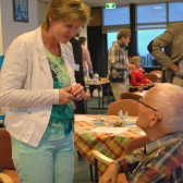 fractievoorzitter Ingrid Sterenborg in gesprek
